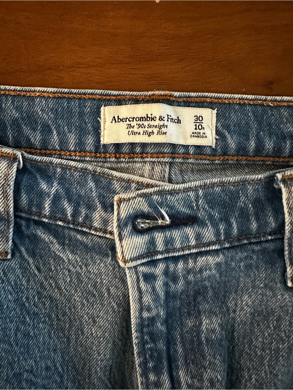 Abercrombie 90’s straight ultra high rise jean
